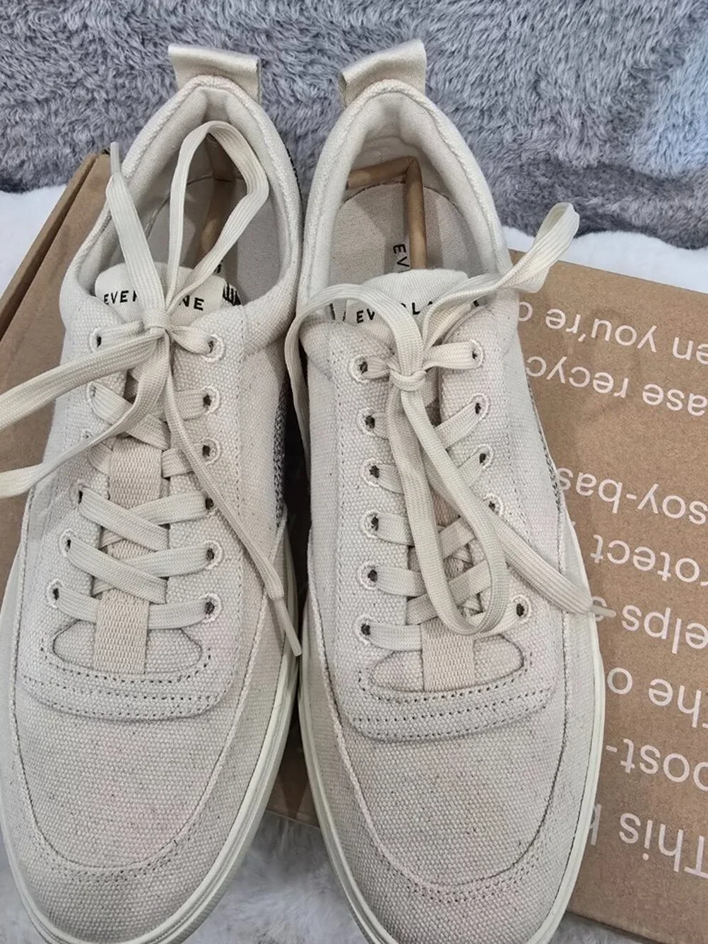 Men's Casual Canvas Sneakers in Beige - Unknown Brand